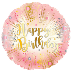 17" Happy Birthday Rose Gold