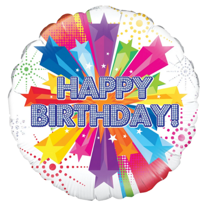 18" Bright Star Birthday Holographic