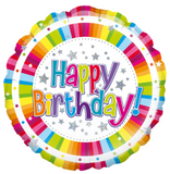 18" Bright Stripe Birthday