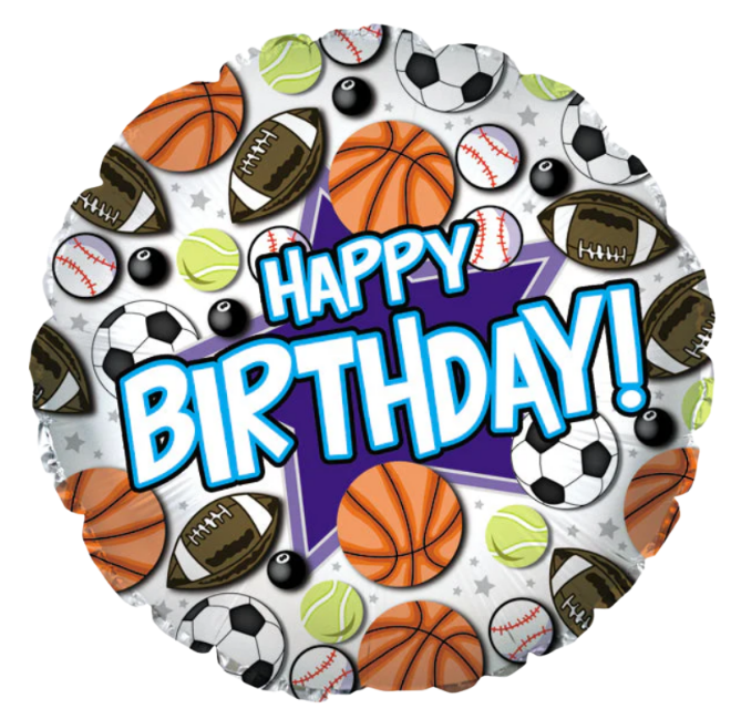 18" Happy Birthday Sports
