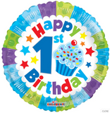 18" 1st Happy Birthday Boy