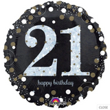 18" 21st Happy Birthday Sparkling