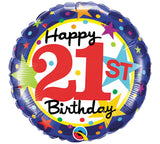 18" Happy 21st Birthday