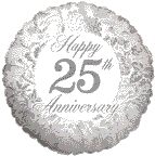18" Happy 25th Anniversary