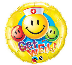 18" Get Well Smiley