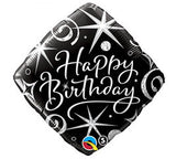 18" Happy Birthday Sparkles (black)