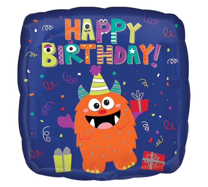 18" Happy Birthday Monster