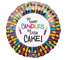 18" Happy Birthday Candles & Cake