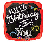 18" Happy Birthday Chalkboard
