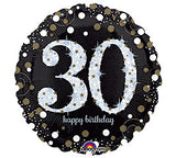 18" Happy Birthday 30th Sparkling