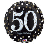 18" 50th Happy Birthday Sparkling