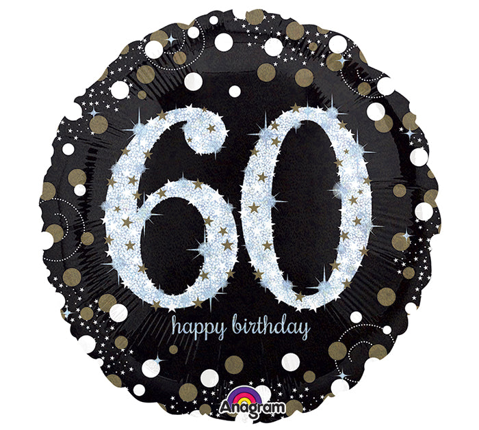 18" Happy 60th Birthday Sparkling