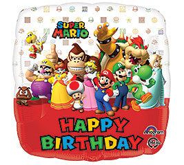 18" Happy Birthday Mario