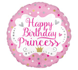 18" Happy Birthday Princess (dots)