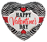 18" Valentine's Zebra Heart