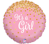 18" Baby It's a Girl Glittering