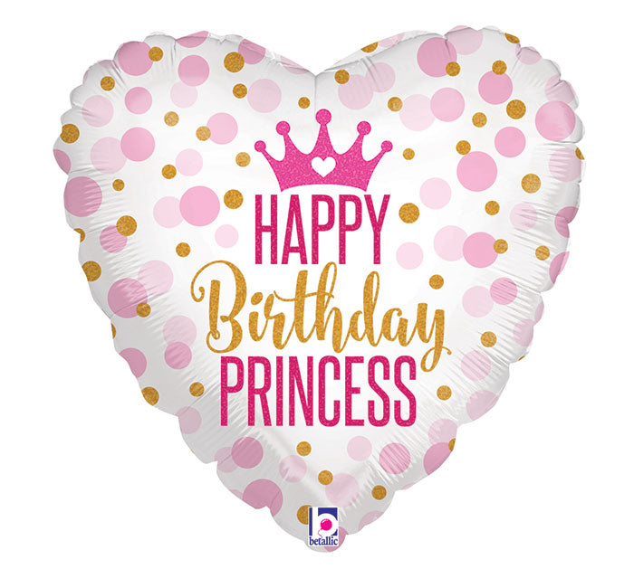 18" Happy Birthday Princess (Holographic)