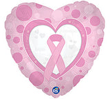 18" Pink Ribbon Heart