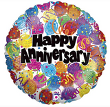 18" Happy Anniversary Party Balloon