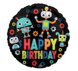 18" Happy Birthday Robots