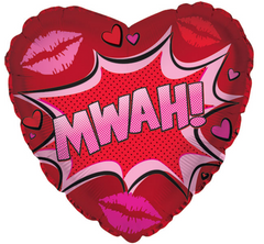17" MWAH Kiss Heart