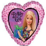 18" Happy Birthday Barbie Heart