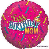 18" Happy Birthday Mom (pink)