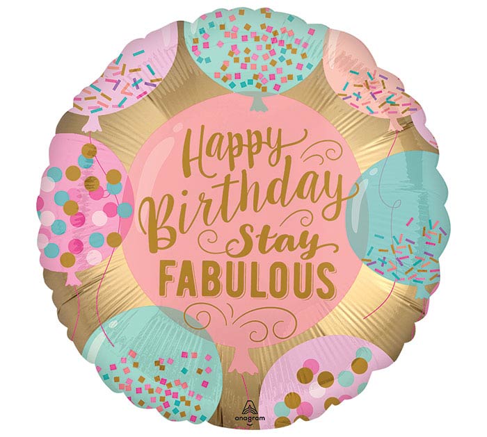 18" Happy Birthday Stay Fabulous