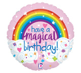 18" Glitter Magical Rainbow Birthday